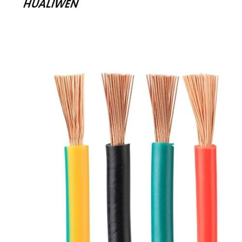 5M Pure Copper Core Electronic Flexible Wire RV Wire 0.5 0.75 1.0 1.5 2.5 Square Wire