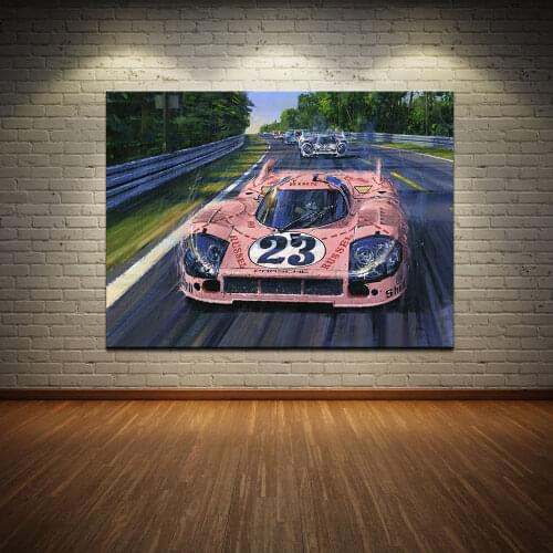 Racing Car 24 Hours Of Le Mans Classic Car Supercar Poster Canvas Painting Print On Wall Art Picture For Living Room Home Decor