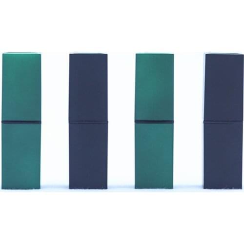 Wholesale Empty Square Lip Balm Container green /black lipstick tube Empty Cosmetic Containers 12.1mm The new spot