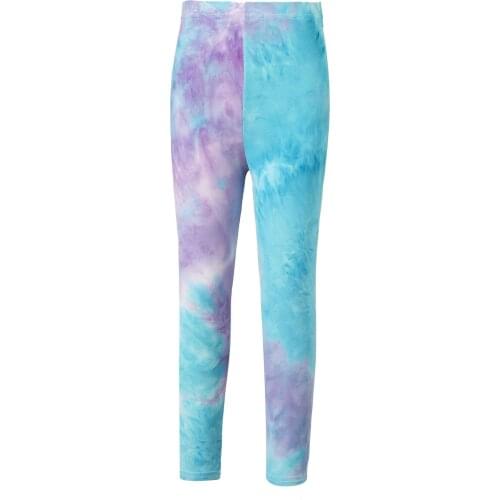 Fashion Spring Sports Casual Pants Trousers Running Dancing Workout Clothes Girls Tie Dye Print Stretchy Slim Fit Pants Leggings