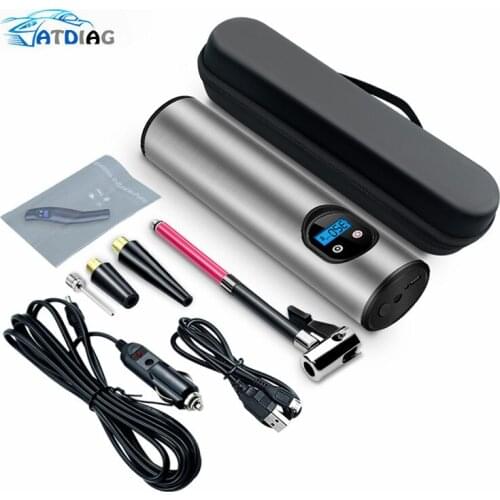 Inflatable Pump Air compressor Tyre Inflator Mini Portable Compressor 12V 150PSI Rechargeable Air Pump for Car Bicycle balls