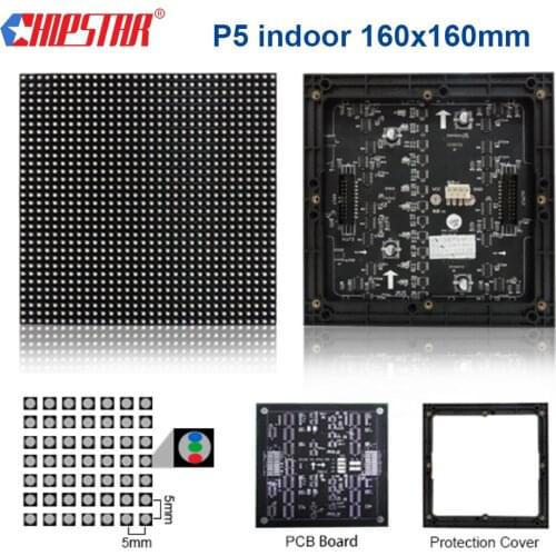 P5 Indoor 3 In 1 SMD Full Color High Definition Module LED Advertising Screen Modulo Pantallas 160x160mm