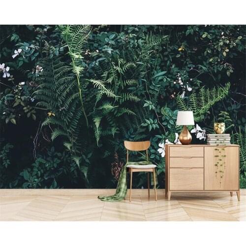Beibehang Custom Large 3D Wallpaper mural Green Plants Living Room Sofa Background Wall Greenery Wallpaper mural papel de parede