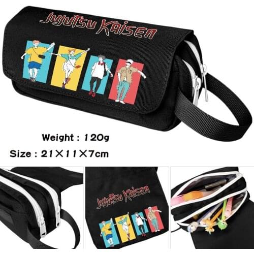 Jujutsu Kaisen Anime Printing Portable Waterproof Student Pencil Case Stationery Box Gojo Satoru Itadori Yuji School Supplies