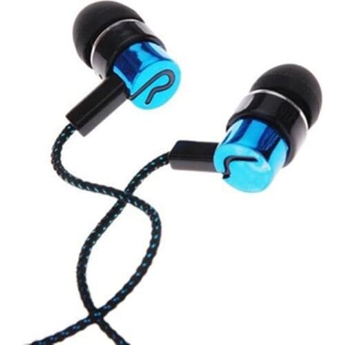 3.5 mm wired in-ear Earphone portable gaming headset bass stereo earphones braid cord earphone with microphone for music MP3