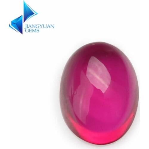 Size 3x5~10x14mm Oval Shape Cabochon 5# Synthetic Corundum Gems Lab Created Stone For jewelry