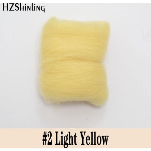 5 g Super Fast felting Short Fiber Wool Perfect in Needle Felt and Wet Felt Light Yellow