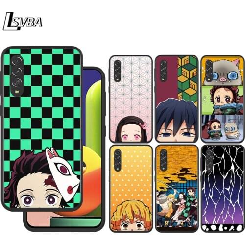 Demon Slayer Anime for Samsung Galaxy A90 A80 A70 A60 A50 A40 M30 A20E A2Core A10S A10E Silicon Soft Black Phone Case