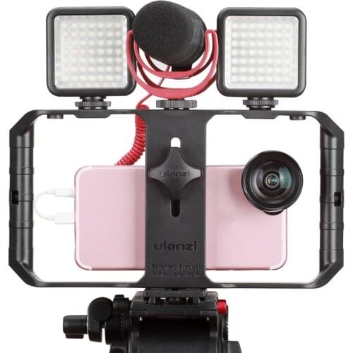 Ulanzi U Rig Pro Smartphone Video Rig With 3 Mounts Video Recording Cell Phone Stabilizer Filmmaking Case Filming Accessories