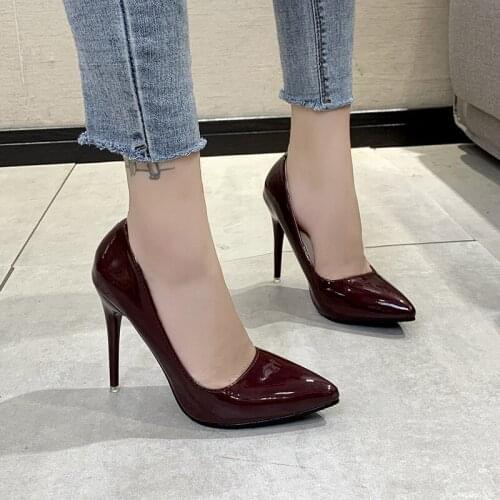 Large Size Womens Single Shoes New Fashion Womens Super High-heeled Shoes Solid Color Dress Shoes Womens Pumps Wedding Shoes