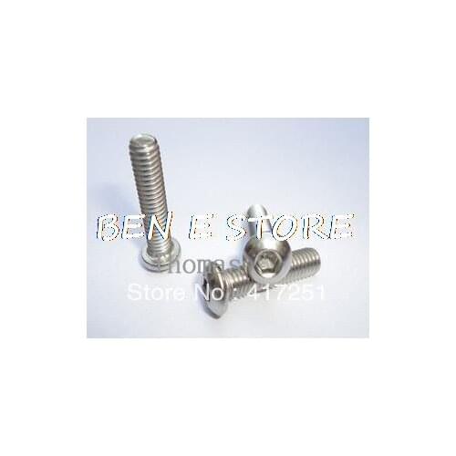 Lot100 Metric Thread M4*10mm Stainless Steel inside Round Hexagon Bolts Screws