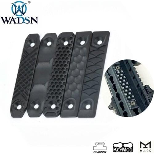WADSN Tactical RS CNC Handguard Rail Cover For M-lok & Keymod Short Railscales Style Hunting Rail Mount Protector Accessories