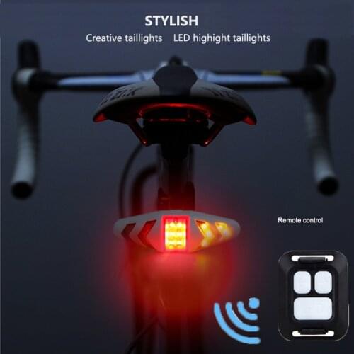Bike Accessories Smart Bicycle Rear Led Light Bike Tail Light Turn Signals Remote Control Steering Bicycle Warning Light