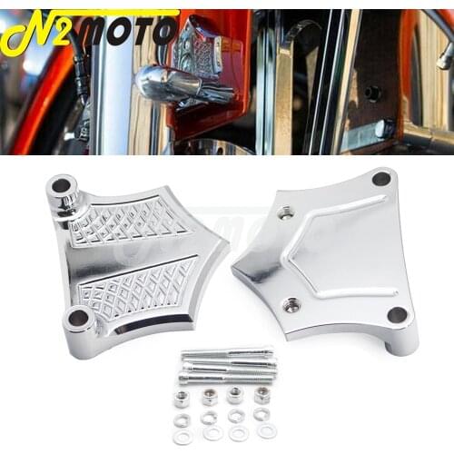 0.89" Chrome Motorcycle Front Fender Spacer Kits Mudguard Mounting Bolts For 21" Harley Touring 2014-2019 Lowers 7.25" 2014-2018