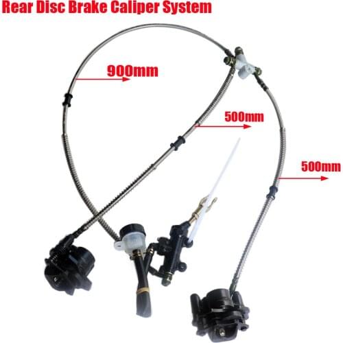 500mm/900mm Brand New Motorcycle Hydraulic Rear Disc Brake Caliper System For 150cc 250cc ATV Quad Dirt Bike Dune Buggy