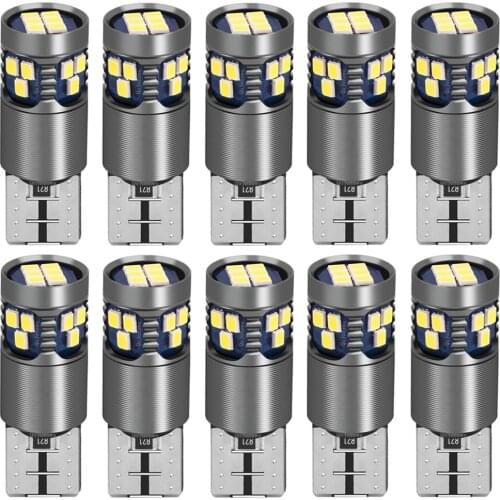 10PCS T10 W5W New Super Bright LED Car Dome Reading Lamps WY5W 2825 Auto Turn Side Bulb Canbus Error Free Wedge Clearance Lights
