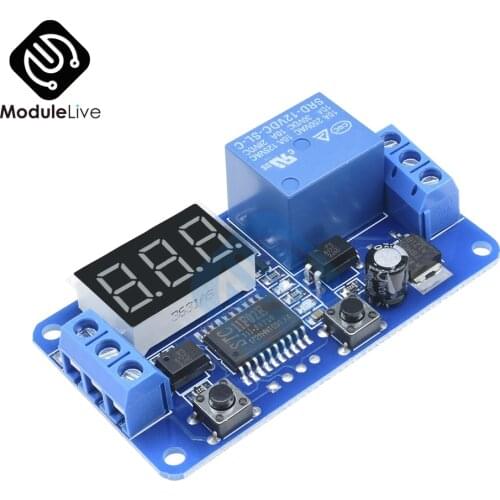 DC 12V LED Display Digital Delay Relay Timer Control Switch Module PLC Automation TOP Tools