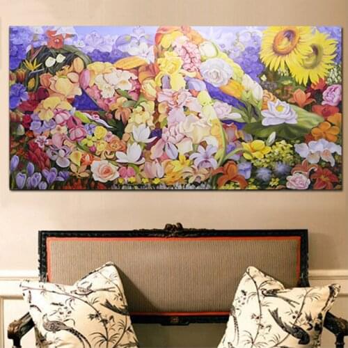 5d diamond embroidery Flower Fairy diamond painting cross stitch Diamond mosaic A hundred flowers contend for beauty wall art