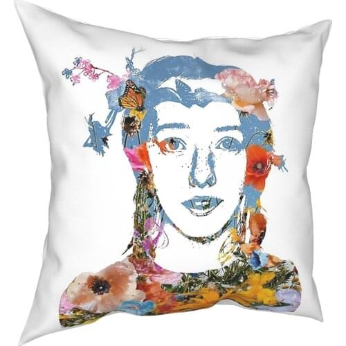 Anne With An E Flower Pillow Case Home Decorative Cushion Cover Throw Pillow for Home Polyester Double-sided Printing Printed