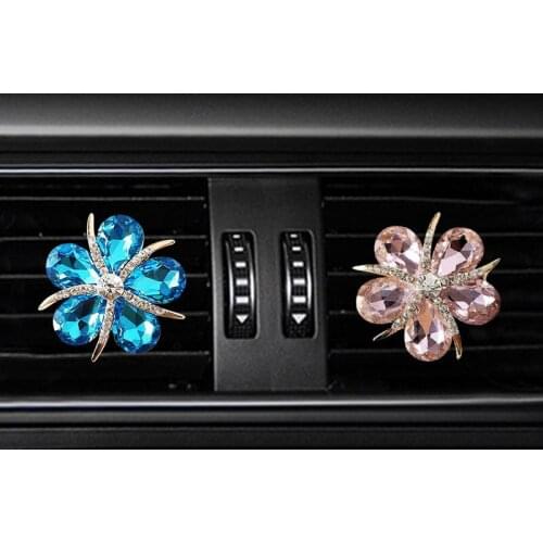 Auto Outlet perfume clip starfish Flower car vent decorations with drill car inside aromatherapy Clip diamond car accessories