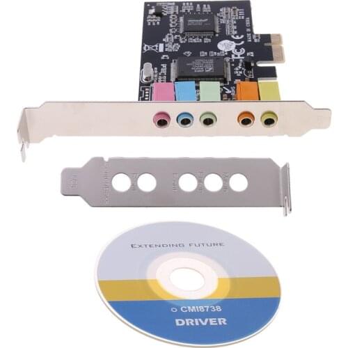 69HA PCI-E Digital Sound Card 5.1 Solid Capacitors CMI8738 Chipset + Barrier