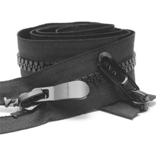 No. 8 resin double opening large zipper long down jacket zippers for sewing double head two-way cotton coat VAB zipper FC155