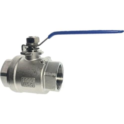 Female Straight Two-pieces Full Ports 304 Stainless Steel Ball Valve