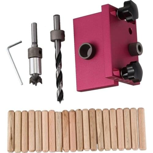 Woodworking Tool Drilling Locator Tenon Hole Punchers Positioning Dowelling Jig 3 in 1 Punch Locator Hole Opner