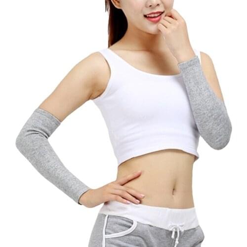 Sparsil Men Women Cashmere Arm Warmers Joint Cold-Proof Protect Sleeve Glove 40cm Elastic Knitted Long Elbow Wrist Arm Protector