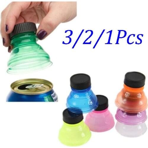 3Pcs/2Pcs/1Pcs Can Convert Soda Savers Toppers Reusable Bottle Cap Drink Lids Opener Resealable Tops
