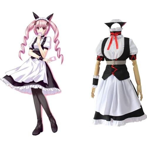 Anime Steins Gate Cosplay Costumes Rumiho Akiha Cosplay Costume Maid Faris Nyan Nyan Halloween Party Women Cosplay Costume