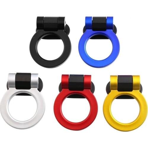 Multi-colored Car Trailer Hooks Sticker Decoration Car Rear Front Affix Trailer Racing Ring Vehicle Towing Hook With Wrenches
