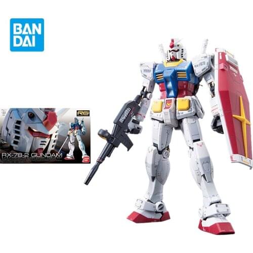Bandai Gundam Model Kit Assemble Figure 1/144 RG 01 RX-78-2 Japanese Animation Anime Characters Action Dolls Childrens Toys