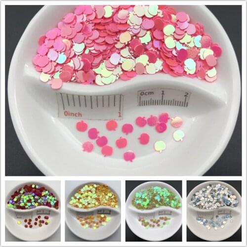20g 5mm Apple Shape PVC loose Sequins Glitter Paillettes for Nail Art manicure/sewing/wedding decoration confetti/ Filler