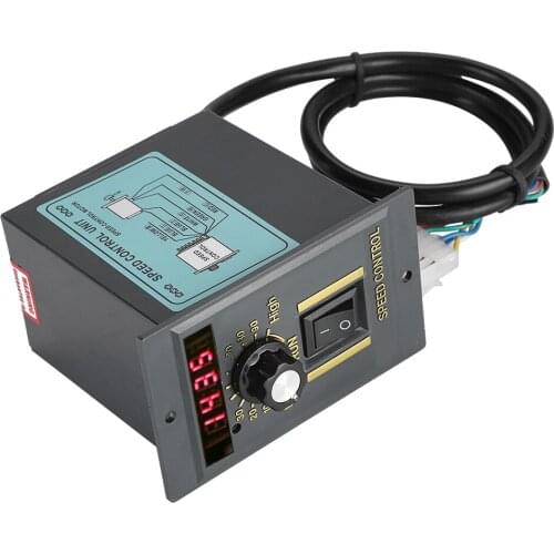 AC 220V Motor Speed Controller 50Hz 400W Digital Adjustable Stepless Plc Motor Speed Controller 0-1450rpm Speed Regulator