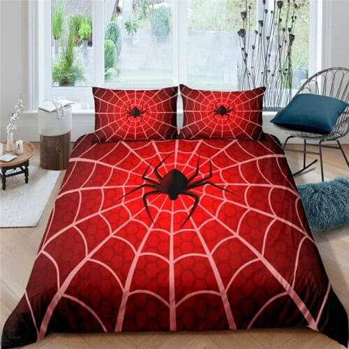 Home Textiles Luxury 3D Spider Web Print Duvet Cover Set 2/3 Pcs Pillowcase Kids Bedding Set AU/EU/UK/US Queen and King Size