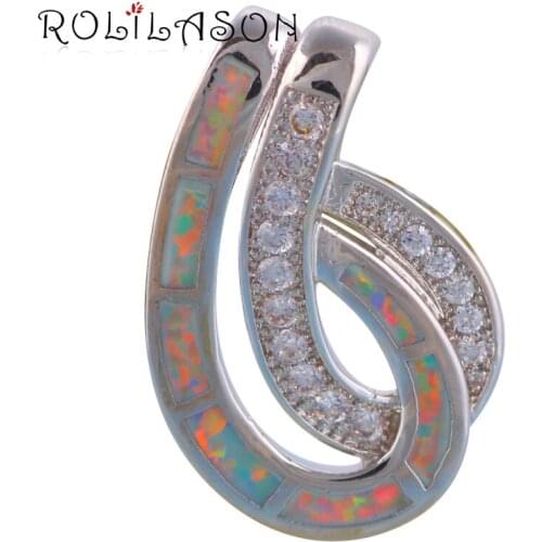 S shock design Anniversary gift Classic White Fire Opal Fine Jewelry Silver Stamped Pendant Health Fashion jewelry OP513