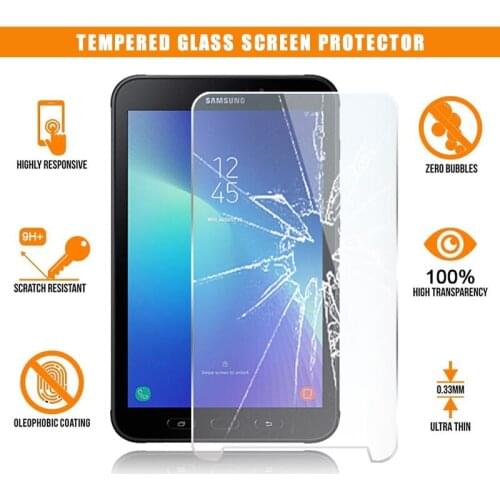 For Samsung Galaxy Tab Active 2 WI-FI Tablet Tempered Glass Screen Protector 9H Premium Scratch Resistant Film Cover