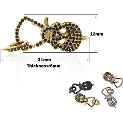 Skull Lobster Clasp Fashion Exquisite Bracelet Necklace Connector DIY Jewelry Discovery