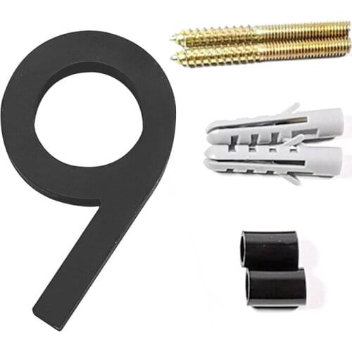 120mm Floating House Number Letters Big Modern Door Alphabet Home Outdoor Black Numbers Address Plaque 0-9