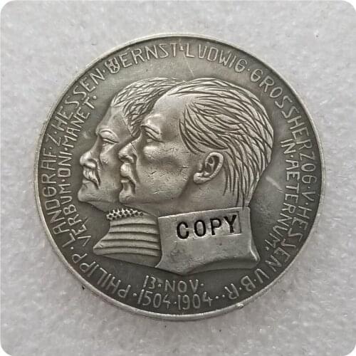 1904 Germany 5 Mark Ernst Ludiwg Silver Coin COPY commemorative coins-replica coins medal coins collectibles