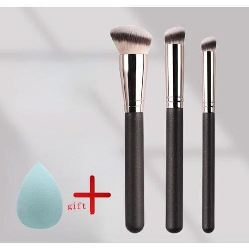 Lucky-Beauty 2/3pcs Foundation Brush Make Up Brush for Concealer Cosmetics Blusher BB Cream Contour Beauty tool