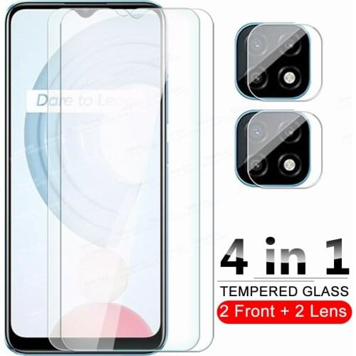 4 in 1 Camera Protective Glass Realme C21 Screen Protector For Oppo Realme C21 Realmi Realmy Real Me C 21 21C Tempered Glas Film
