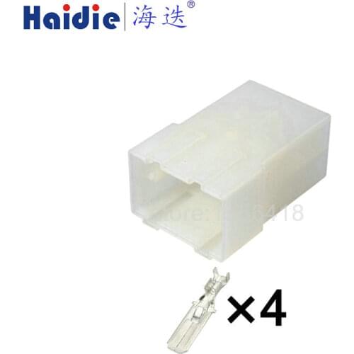 Free shipping 5sets 4pin auto plastic electric auto cable housing harness unsealed plug connector