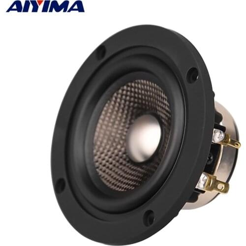 AIYIMA 3 inch 4 Ohm 30W Audio Speaker HIFI Full Range Titanium Film Carbon Fiber Basin Neodymium Loudspeaker for Car Upgrade DIY