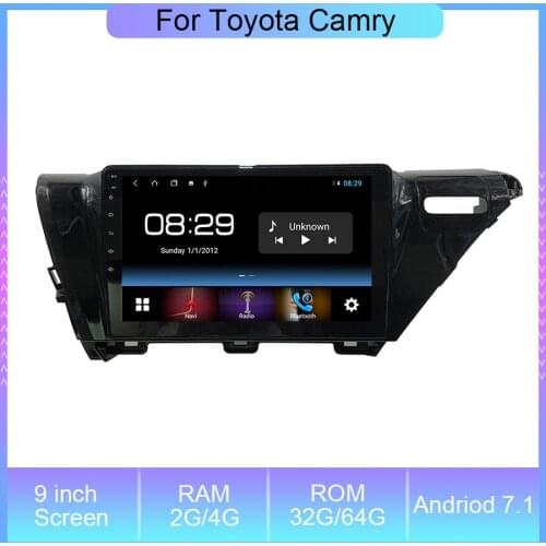Android DVD Stereo Multimedia 9‘’ For Toyota Camry 2019 Quad Core Radio GPS Navigation Video Auto Audio Navigation Head