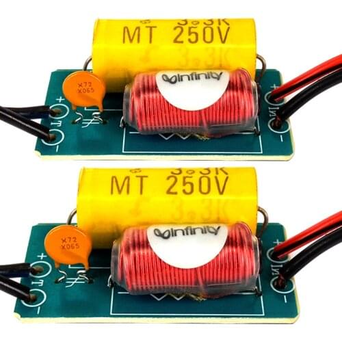 Tweeter Treble Crossover Audio Board 40W Car Audio Speaker Divider Stage Speaker Frequency Divider 4-6Ohm For 2-5 Inch Speaker