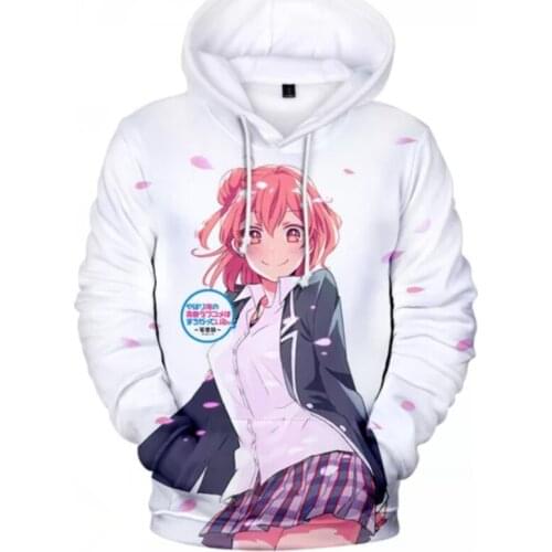 Childrens Hoodies New 3D My Teen Romantic Comedy SNAFU Hoodies Men/women Hoodie Sweatshirts Hamachi Pullover Teena Kids Clothes