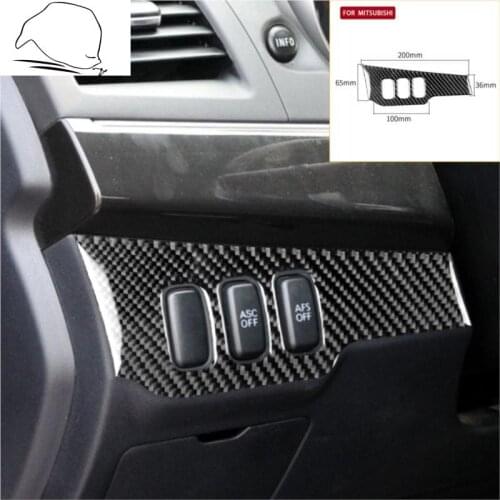 For Mitsubishi Lancer EVO X MR 2008-2015 Head Light Adjustment Button Carbon Fiber Sticker Frame Trim Vehicle Car Accessories