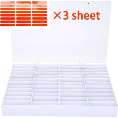 UV Nail Gel Color Display Box With Tape Sticker Acrylic Nail Tips Color Display Dustproof Case DIY Tool False Nail Tips Box